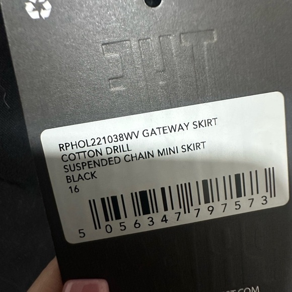 The Ragged Priest Gateway Skirt NWT 16 Chic Black Skirt with Silver Chain Detail - Picture 3 of 4